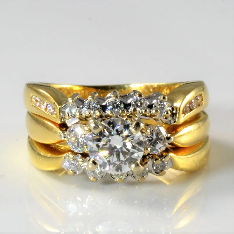 Affordable Luxury Jewelry For Every Occasion Diamond Three Ring Wedding Set | 1.04ctw | SZ 6.25 | Affordable Luxury Jewelry For Every Occasion Diamond Three Ring Wedding Set | 1.04ctw | SZ 6.25 |