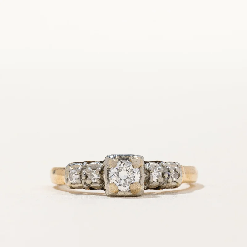 Stunning Jewelry At Even More Stunning Prices Retro Era Two Tone Diamond Engagement Ring | 0.31 ctw | SZ 6.75 | Stunning Jewelry At Even More Stunning Prices Retro Era Two Tone Diamond Engagement Ring | 0.31 ctw | SZ 6.75 |