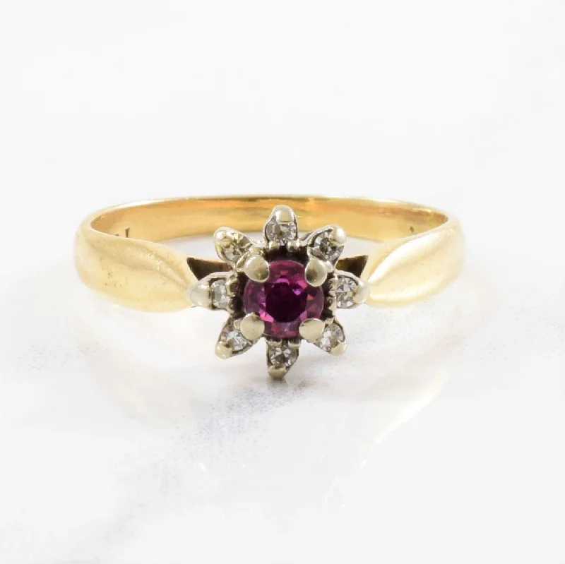 Limited-Time Offer On Elegant Jewelry Pieces Ruby & Diamond Halo Ring | 0.08ctw, 0.20ct | SZ 7.5 | Limited-Time Offer On Elegant Jewelry Pieces Ruby & Diamond Halo Ring | 0.08ctw, 0.20ct | SZ 7.5 |
