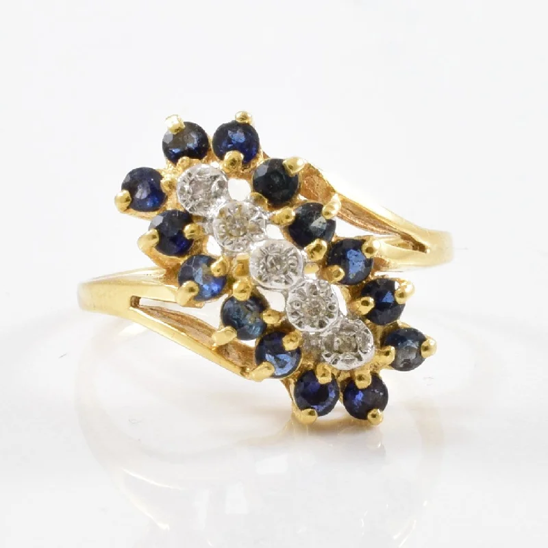Luxury Jewelry At Unbeatable Discounts Sapphire & Diamond Cascade Bypass Ring | 0.05ctw, 0.50ctw | SZ 6 | Luxury Jewelry At Unbeatable Discounts Sapphire & Diamond Cascade Bypass Ring | 0.05ctw, 0.50ctw | SZ 6 |