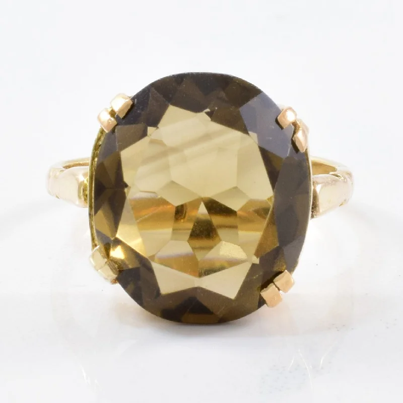 Elevate Your Jewelry Collection With Limited-Time Savings 1970s Solitaire Smoky Quartz Ring | 5.85ct | SZ 5.25 | Elevate Your Jewelry Collection With Limited-Time Savings 1970s Solitaire Smoky Quartz Ring | 5.85ct | SZ 5.25 |
