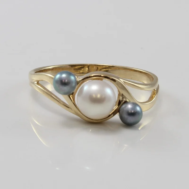 Limited Stock On Premium Jewelry At Low Prices Three Pearl Bypass Ring | 1.40 ctw | SZ 6.75 | Limited Stock On Premium Jewelry At Low Prices Three Pearl Bypass Ring | 1.40 ctw | SZ 6.75 |