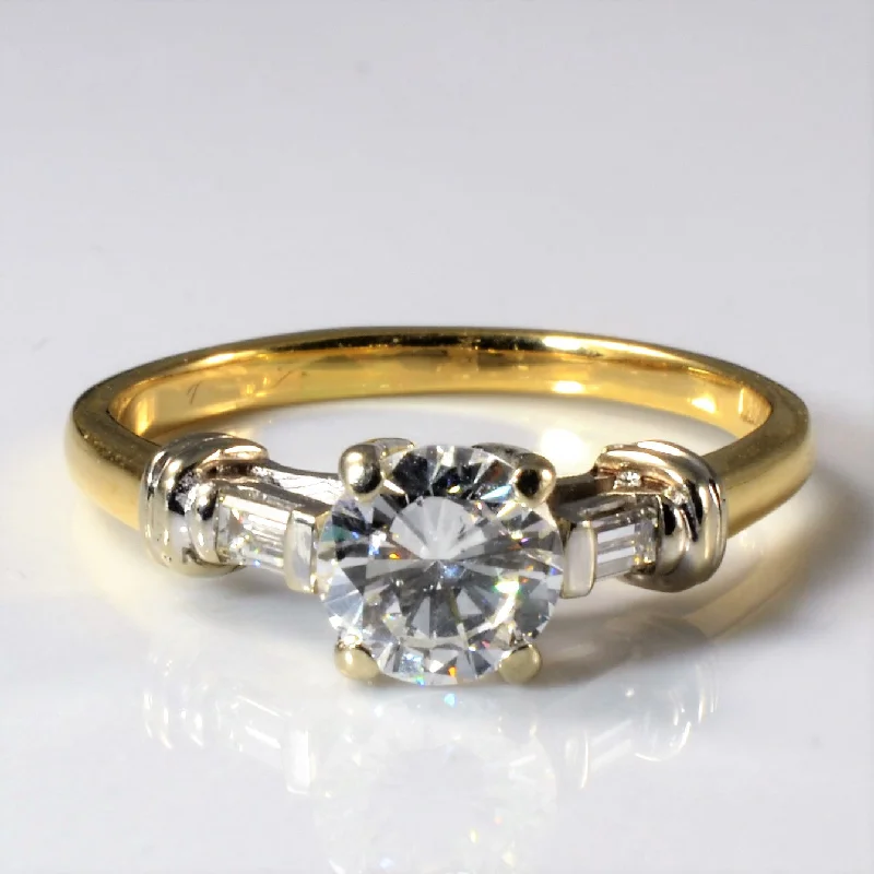 Flash Sale On Exquisite Jewelry – Don't Miss Out Baguette Shoulder Three Stone Engagement Ring | 1.01ctw | SZ 8 | Flash Sale On Exquisite Jewelry – Don't Miss Out Baguette Shoulder Three Stone Engagement Ring | 1.01ctw | SZ 8 |
