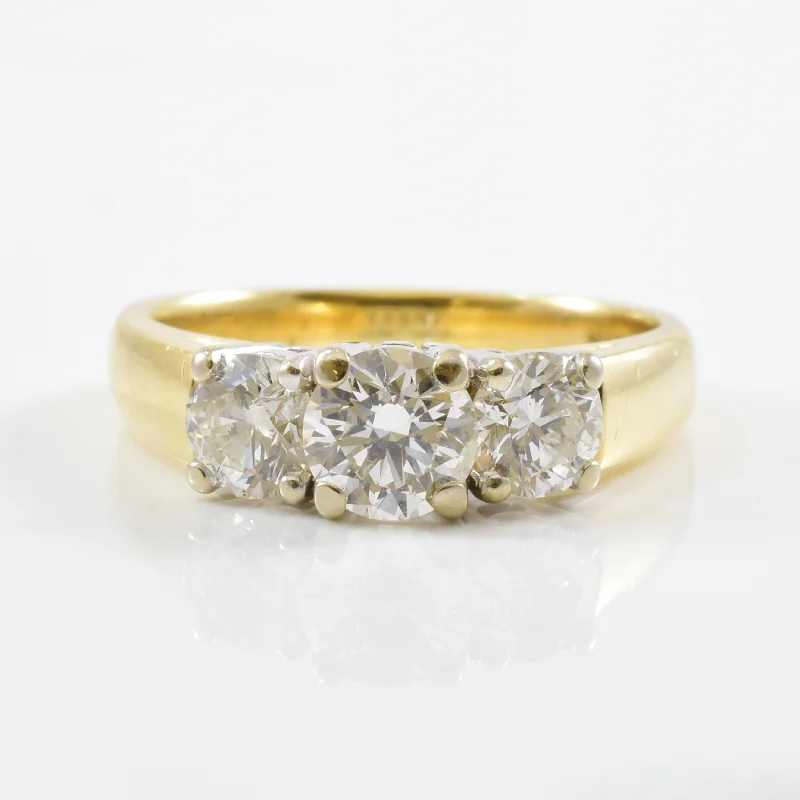 Huge Savings On Timeless Jewelry Collections Three Stone Diamond Engagement Ring | 1.30 ctw | I1, H | SZ 7 | Huge Savings On Timeless Jewelry Collections Three Stone Diamond Engagement Ring | 1.30 ctw | I1, H | SZ 7 |