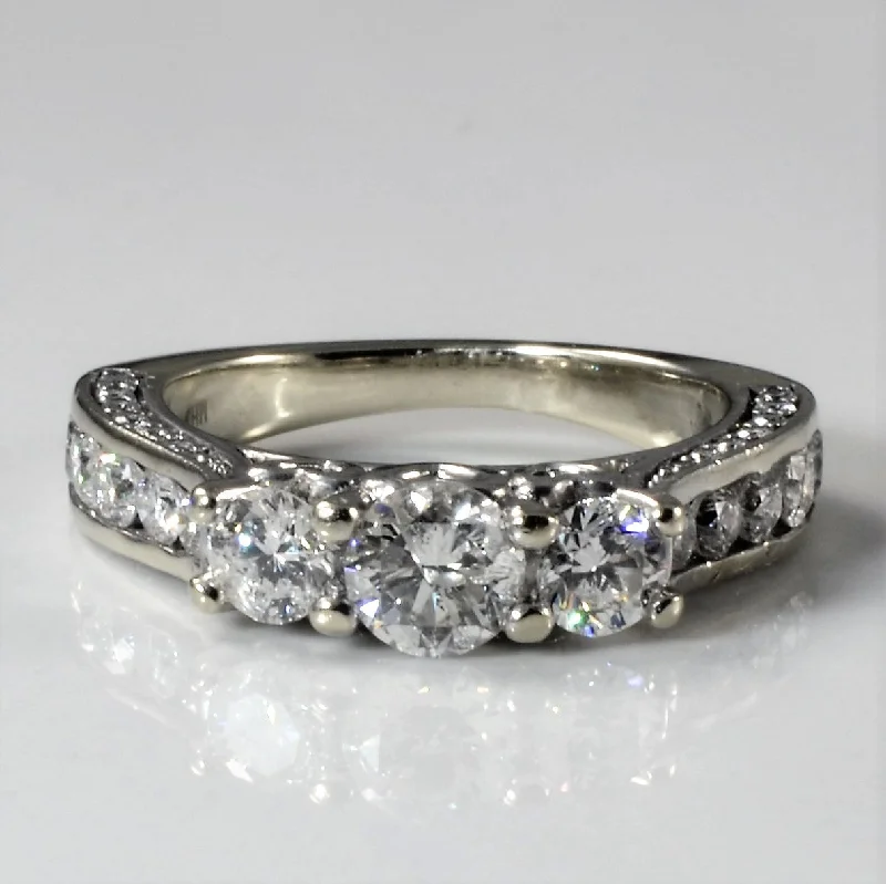 Romantic Heart-Shaped Jewelry For Special Gifts Hidden Heart Detailed Diamond Engagement Ring | 1.33ctw | SZ 4.5 | Romantic Heart-Shaped Jewelry For Special Gifts Hidden Heart Detailed Diamond Engagement Ring | 1.33ctw | SZ 4.5 |