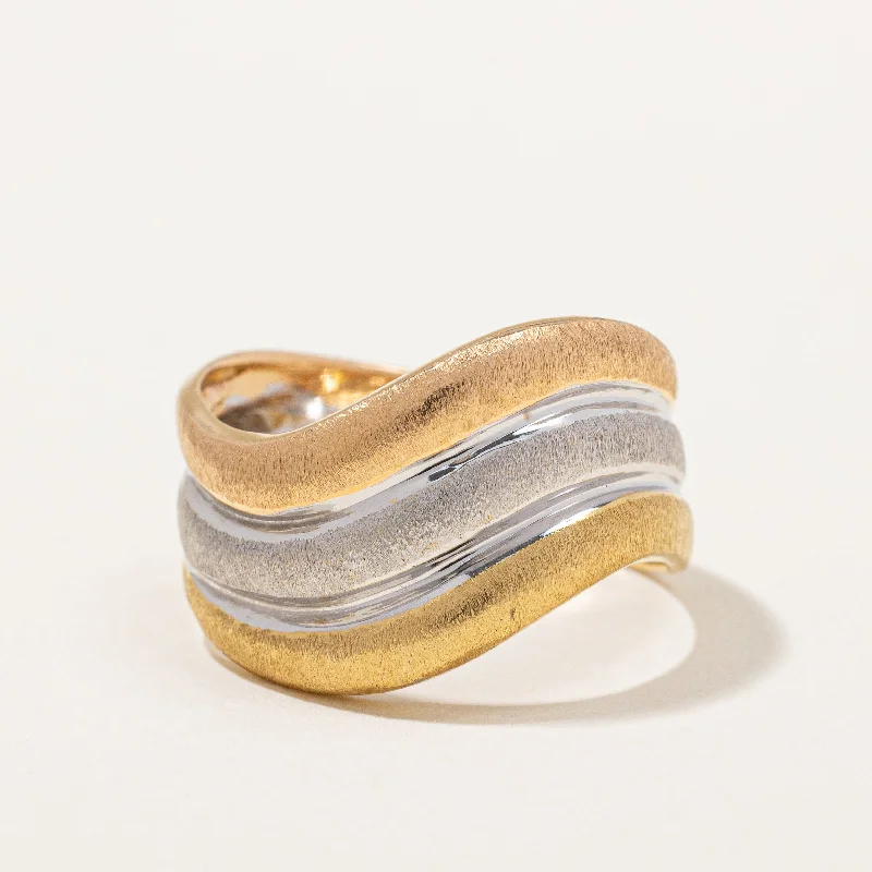 Don't Miss These Dazzling Jewelry Discounts Tri Color Wave Ring | SZ 7.5 |