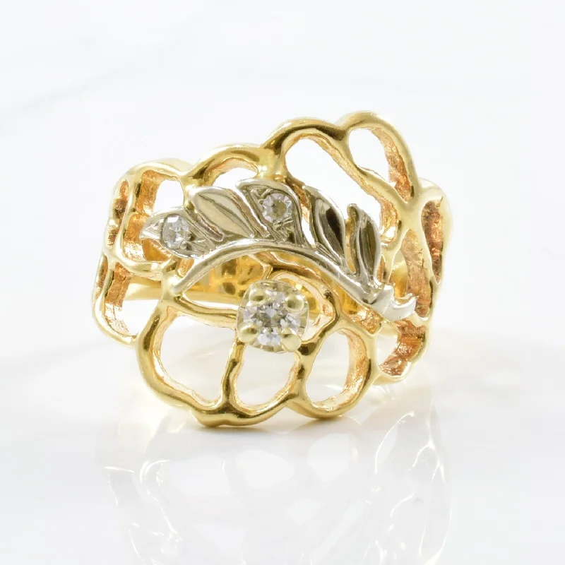 Fashion-Forward Geometric Jewelry For Contemporary Style Abstract Diamond Cocktail Ring | 0.18ctw | SZ 8 | Fashion-Forward Geometric Jewelry For Contemporary Style Abstract Diamond Cocktail Ring | 0.18ctw | SZ 8 |