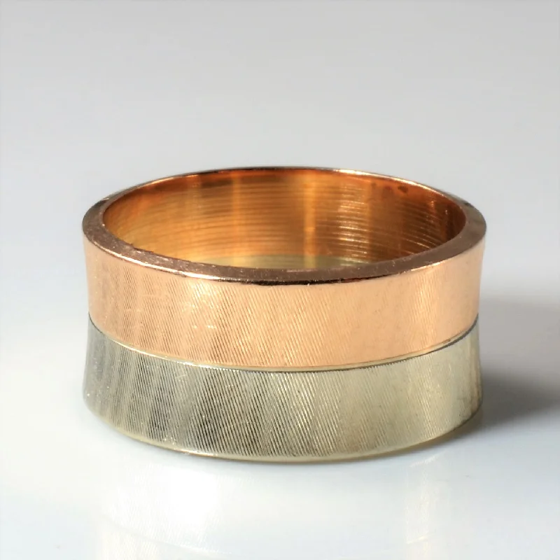 Dainty And Elegant Jewelry Now At Reduced Prices Two Tone Gold Satin Brushed Band | SZ 6 | Dainty And Elegant Jewelry Now At Reduced Prices Two Tone Gold Satin Brushed Band | SZ 6 |
