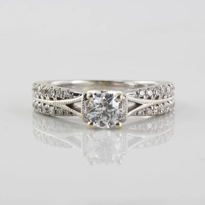 Limited-Stock Jewelry Sale – Once It's Gone, It's Gone 'Vera Wang' Engagement Ring With Hidden Blue Sapphires | 0.75ctw | SZ 6 | Limited-Stock Jewelry Sale – Once It's Gone, It's Gone 'Vera Wang' Engagement Ring With Hidden Blue Sapphires | 0.75ctw | SZ 6 |