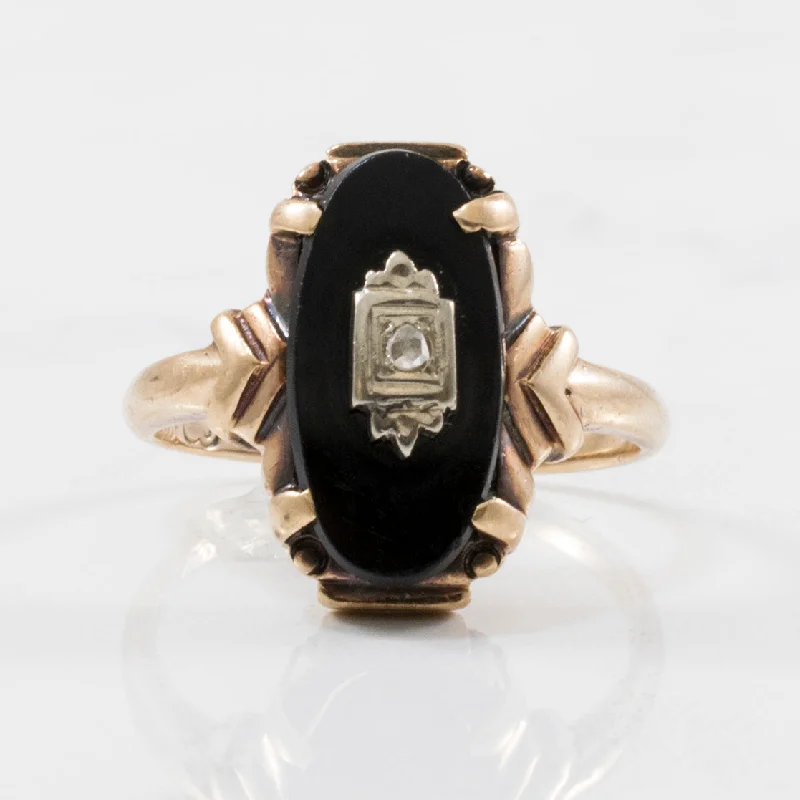 Luxury Meets Affordability – Jewelry Sale Now Live Onyx & Rose Cut Diamond Ring Circa Early 1900's | 1.81ct | SZ 6.25 | Luxury Meets Affordability – Jewelry Sale Now Live Onyx & Rose Cut Diamond Ring Circa Early 1900's | 1.81ct | SZ 6.25 |