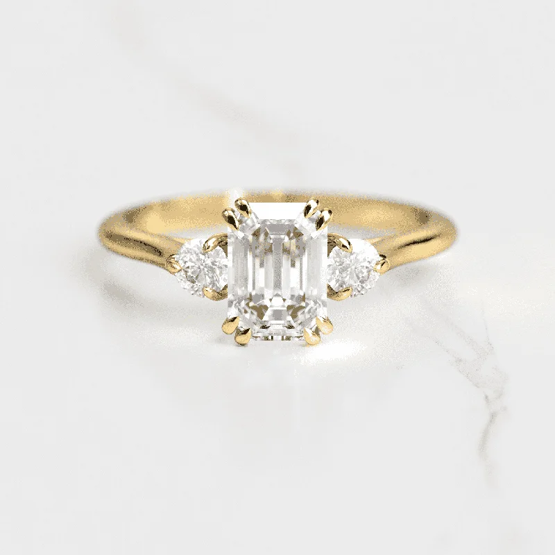 Huge Savings On Timeless Jewelry Collections Emerald cut engagement ring, three stone ring Huge Savings On Timeless Jewelry Collections Emerald cut engagement ring, three stone ring