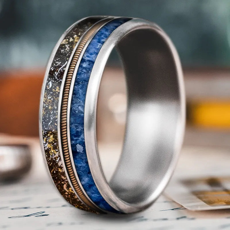 Limited-Time Jewelry Sale – Elegant Styles At Less Custom Design - 3-Inlay Metal Center Ring 8_vkca9a17HjyoJPl20rjV9G