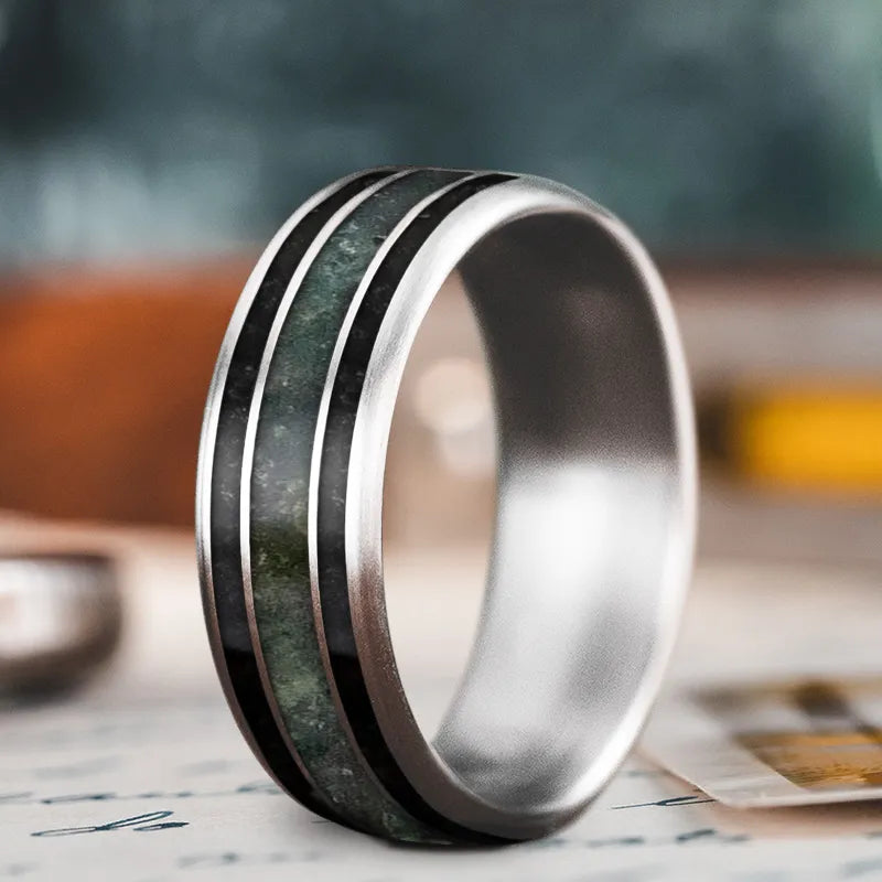 Discounted Jewelry For A Glamorous Look Custom Design - 3-Inlay Wide Center Ring vrwpL5IBOTsH6eLJ-JO-dRFQ Discounted Jewelry For A Glamorous Look Custom Design - 3-Inlay Wide Center Ring vrwpL5IBOTsH6eLJ-JO-dRFQ