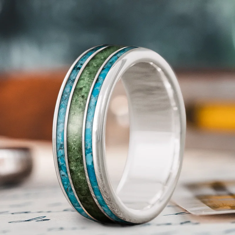 Unique Jewelry For Less – Shop The Sale Now Custom Design - 3-Inlay Wide Center Ring Y1x3MQHIMSj3VTf_OihZbz8Y Unique Jewelry For Less – Shop The Sale Now Custom Design - 3-Inlay Wide Center Ring Y1x3MQHIMSj3VTf_OihZbz8Y