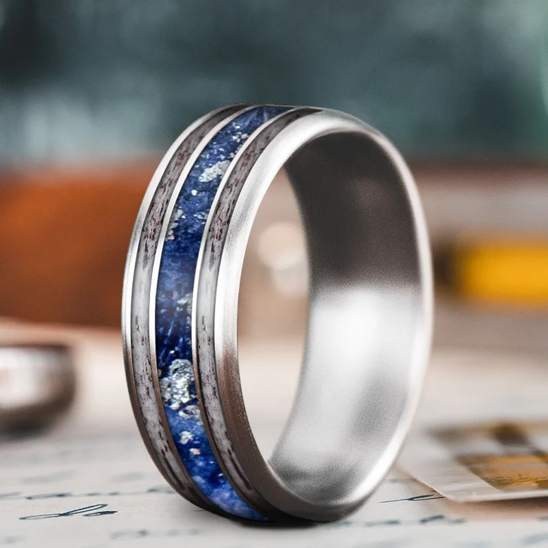 The Perfect Jewelry Piece At The Perfect Discount Custom Design - 3-Inlay Wide Center Ring yXK0rOgNw0R1n-yVmPaWTnFe