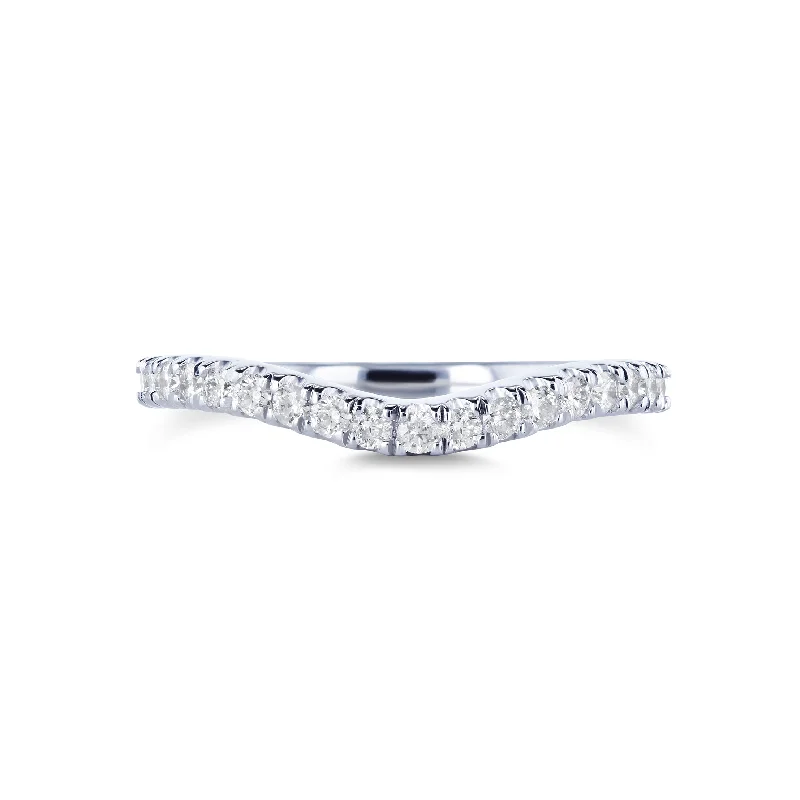 Modern Statement Jewelry For Bold Styling Diamond Curved Wedding Band 1/3 CTW in 14k Gold Modern Statement Jewelry For Bold Styling Diamond Curved Wedding Band 1/3 CTW in 14k Gold