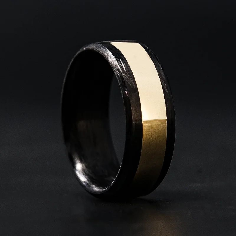 Exclusive Online Jewelry Sale – Don't Wait Forged Carbon Fiber Ring with Solid Gold Inlay Exclusive Online Jewelry Sale – Don't Wait Forged Carbon Fiber Ring with Solid Gold Inlay