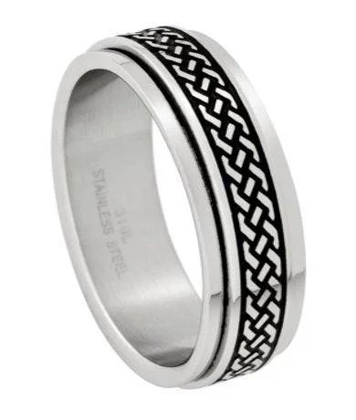 Affordable Elegance – Premium Jewelry At Special Prices Stainless Steel Spinner Ring with Geometric Design-8mm Affordable Elegance – Premium Jewelry At Special Prices Stainless Steel Spinner Ring with Geometric Design-8mm