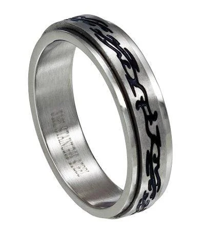 Elegant Rose Gold Jewelry For A Stylish Touch Stainless Steel Tribal Sign Spinner Ring-6mm Elegant Rose Gold Jewelry For A Stylish Touch Stainless Steel Tribal Sign Spinner Ring-6mm