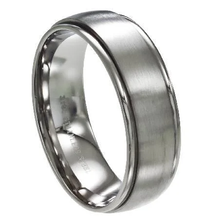 Bold And Beautiful Jewelry Now At Irresistible Prices Men's Stainless Steel Rounded Spinner -7.5mm Bold And Beautiful Jewelry Now At Irresistible Prices Men's Stainless Steel Rounded Spinner -7.5mm