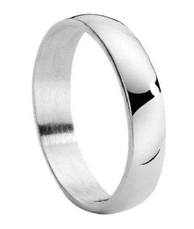 The Jewelry Sale You've Been Waiting For Is Here Men's Stainless Steel Wedding Band with Domed Profile and Polished Finish | 4mm The Jewelry Sale You've Been Waiting For Is Here Men's Stainless Steel Wedding Band with Domed Profile and Polished Finish | 4mm