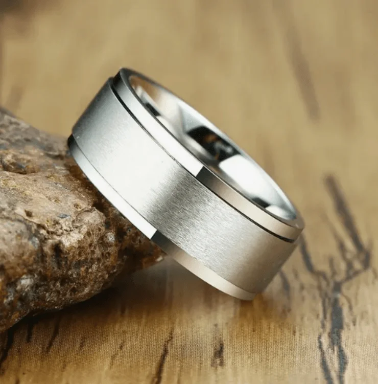 Affordable Glamour – Must-Have Jewelry At Special Rates Anxiety Fidget Spinner 8mm Band Ring in Stainless Steel Affordable Glamour – Must-Have Jewelry At Special Rates Anxiety Fidget Spinner 8mm Band Ring in Stainless Steel
