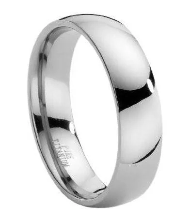 Must-Have Jewelry At Irresistible Discounts Comfort-fit Titanium Band with Domed Polished Finish – 6 mm Must-Have Jewelry At Irresistible Discounts Comfort-fit Titanium Band with Domed Polished Finish – 6 mm