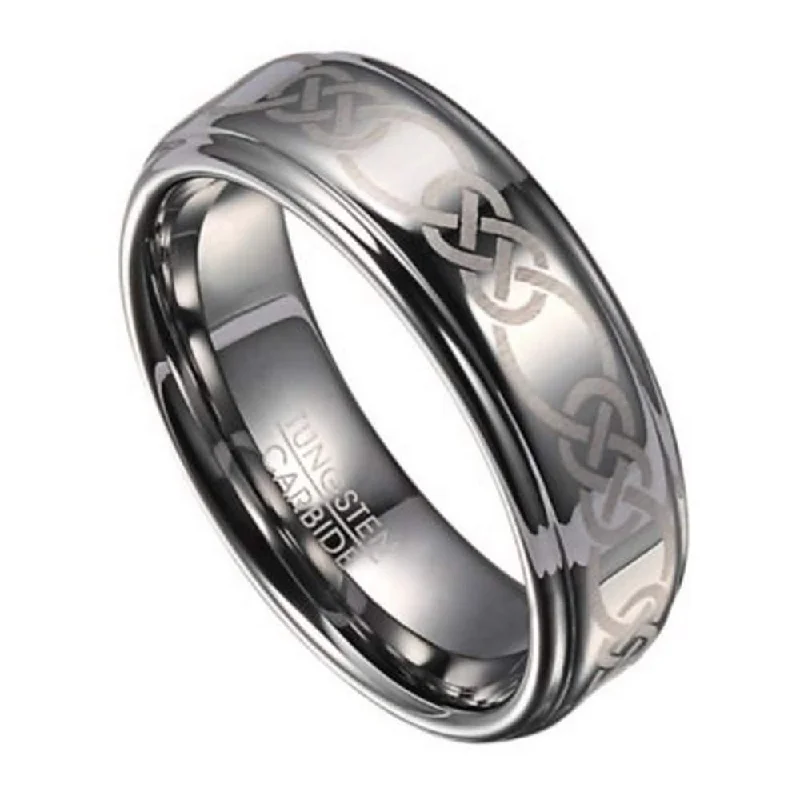 Final Call – Shop Exquisite Jewelry Before It's Gone Celtic Knot Men's Tungsten Wedding Band with Polished Finish | 8mm Final Call – Shop Exquisite Jewelry Before It's Gone Celtic Knot Men's Tungsten Wedding Band with Polished Finish | 8mm