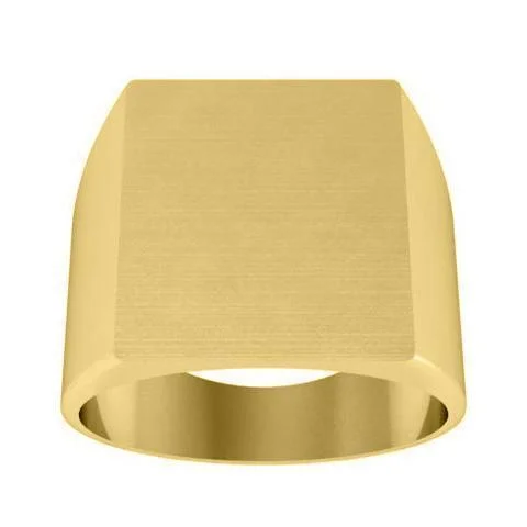 Shop High-Quality Jewelry At Jaw-Dropping Discounts Square Face Signet Ring - 18mm x 16mm
