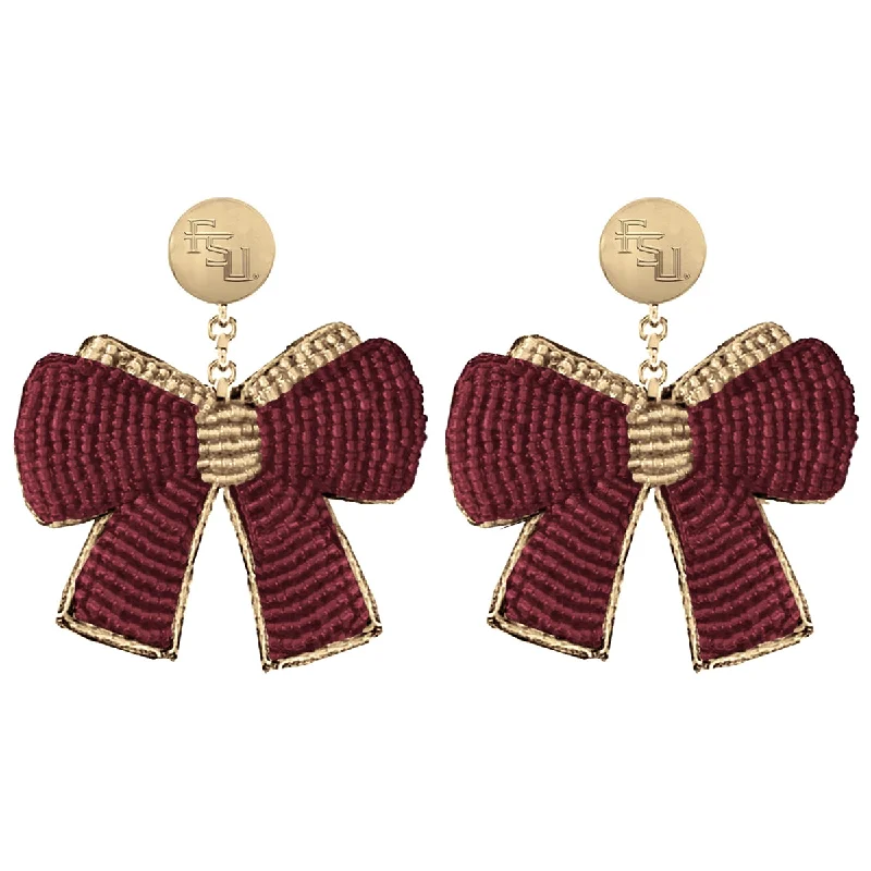 Trending Jewelry Styles Now At Limited-Time Discounts Emerson Street Hand Beaded Bow Earrings - Garnet/Gold Trending Jewelry Styles Now At Limited-Time Discounts Emerson Street Hand Beaded Bow Earrings - Garnet/Gold