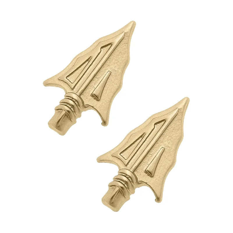 Elegant Jewelry, Exclusive Prices – Shop Now Canvas 24K Gold Plated Arrowhead Stud Earrings Elegant Jewelry, Exclusive Prices – Shop Now Canvas 24K Gold Plated Arrowhead Stud Earrings