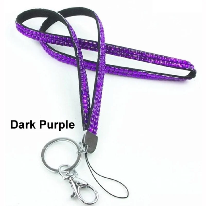 Shop Dazzling Jewelry At The Best Prices Dark Purple Rhinestone Crystal Lanyards