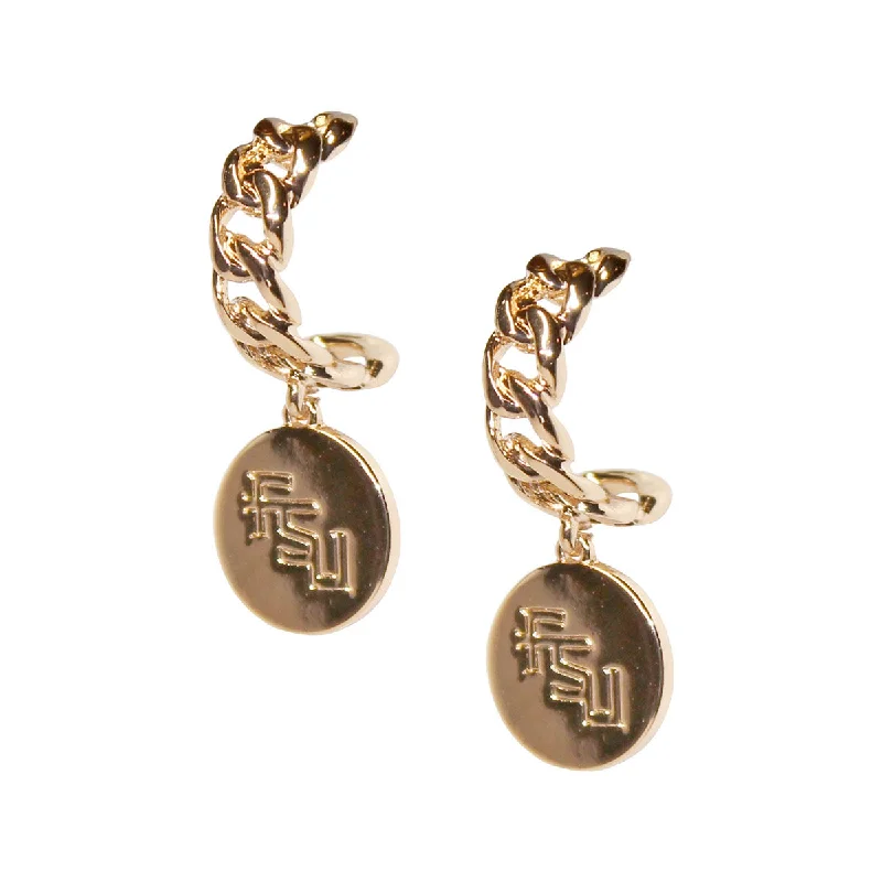 Fashion-Forward Jewelry At Incredible Prices Emerson Street Stacked FSU Mini Dangle Half Hoop Stud Earrings Fashion-Forward Jewelry At Incredible Prices Emerson Street Stacked FSU Mini Dangle Half Hoop Stud Earrings