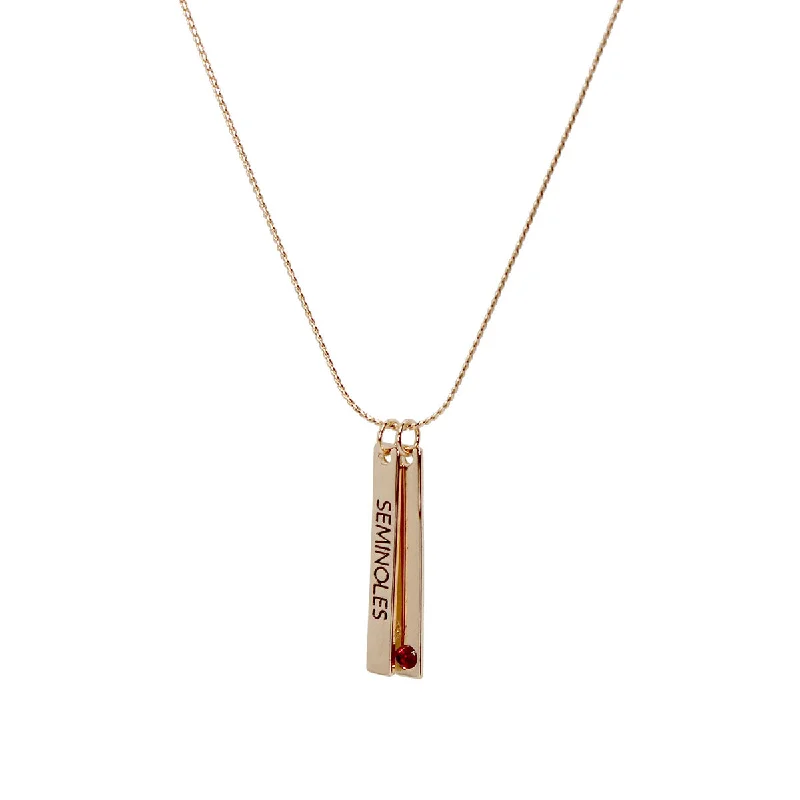 Shop Jewelry That Shines Without The High Price Emerson Street Seminoles Vertical Bar Charm Necklace Shop Jewelry That Shines Without The High Price Emerson Street Seminoles Vertical Bar Charm Necklace