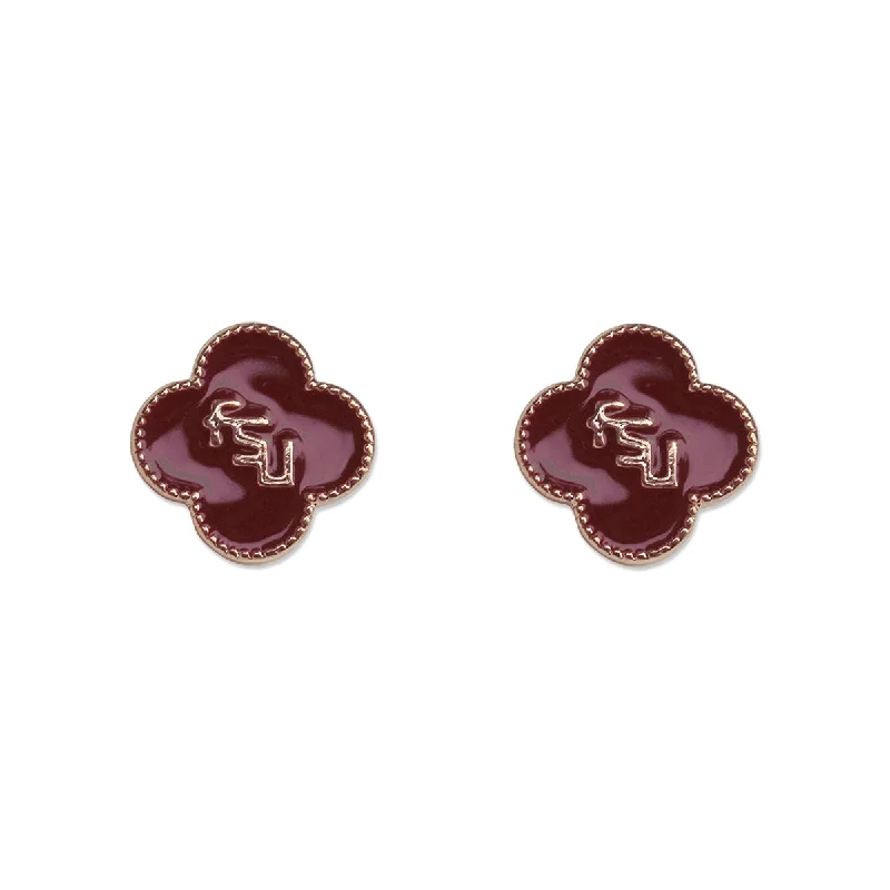 Limited-Stock Jewelry Sale – Once It's Gone, It's Gone Emerson Street Women's Quatrefoil Stud Earring with Stacked FSU Limited-Stock Jewelry Sale – Once It's Gone, It's Gone Emerson Street Women's Quatrefoil Stud Earring with Stacked FSU