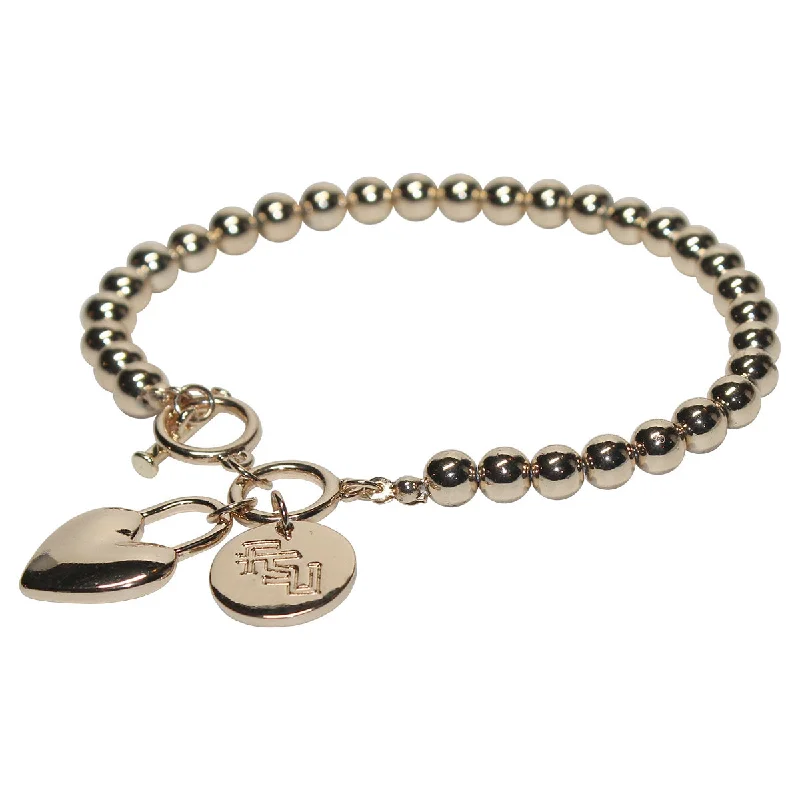 Handcrafted Jewelry Sale – Unique Designs At Low Prices Emerson Street Heart Stacked FSU Charm Gold Bracelet Handcrafted Jewelry Sale – Unique Designs At Low Prices Emerson Street Heart Stacked FSU Charm Gold Bracelet