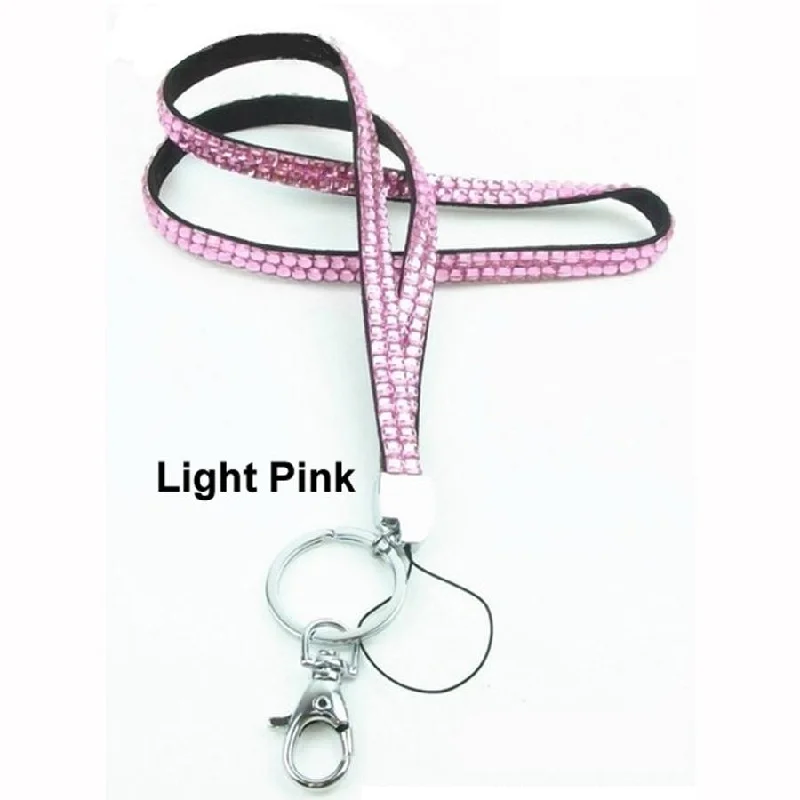 Huge Savings On Timeless Jewelry Collections Light Pink Rhinestone Crystal Lanyards