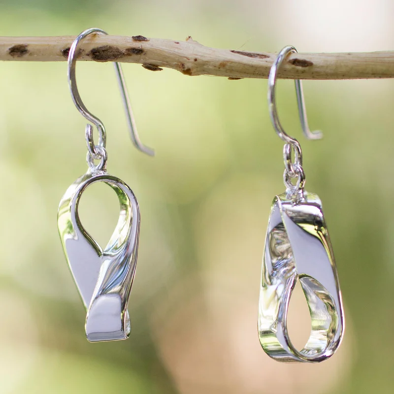Luxury Jewelry Sale – Elegant Styles At Unbeatable Prices Modern Mobius Handmade Modern Taxco Silver Earrings
