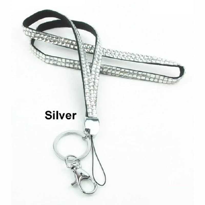 Luxury Jewelry At Unbeatable Discounts Silver Rhinestone Crystal Lanyards