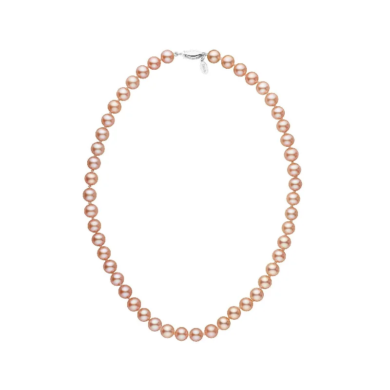 Discounted Jewelry For A Glamorous Look 7.5-8.0 mm 16 Inch Pink to Peach Freshadama Freshwater Pearl Necklace
