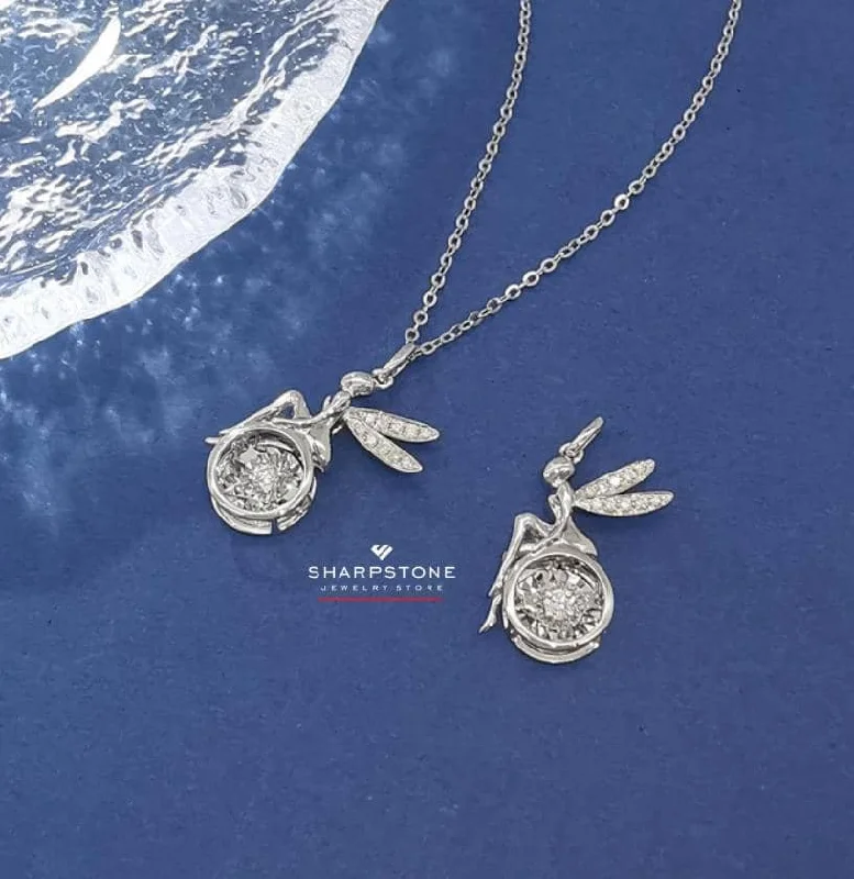 Sparkle On A Budget – Fine Jewelry For Less 0.11ct Fairy Diamond Necklace in 18 Karat Solid Gold