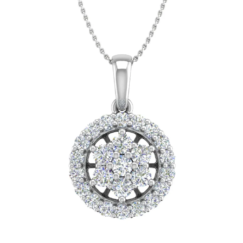 Dainty And Elegant Jewelry Now At Reduced Prices 0.40 Carat Diamond Circle Pendant Necklace in Gold (Silver Chain Included) Dainty And Elegant Jewelry Now At Reduced Prices 0.40 Carat Diamond Circle Pendant Necklace in Gold (Silver Chain Included)