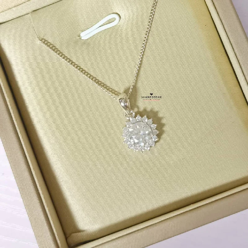 Elevate Your Outfit With Discounted Statement Jewelry 0.50ct Sunny Side Moissanite Necklace in 925 Sterling Silver Elevate Your Outfit With Discounted Statement Jewelry 0.50ct Sunny Side Moissanite Necklace in 925 Sterling Silver