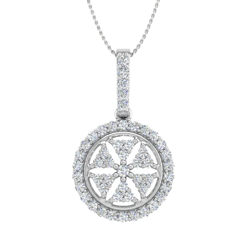 Bold And Beautiful Jewelry Now At Irresistible Prices 1/2 Carat Diamond Circle Medallion Pendant Necklace in Gold (Silver Chain Included) Bold And Beautiful Jewelry Now At Irresistible Prices 1/2 Carat Diamond Circle Medallion Pendant Necklace in Gold (Silver Chain Included)