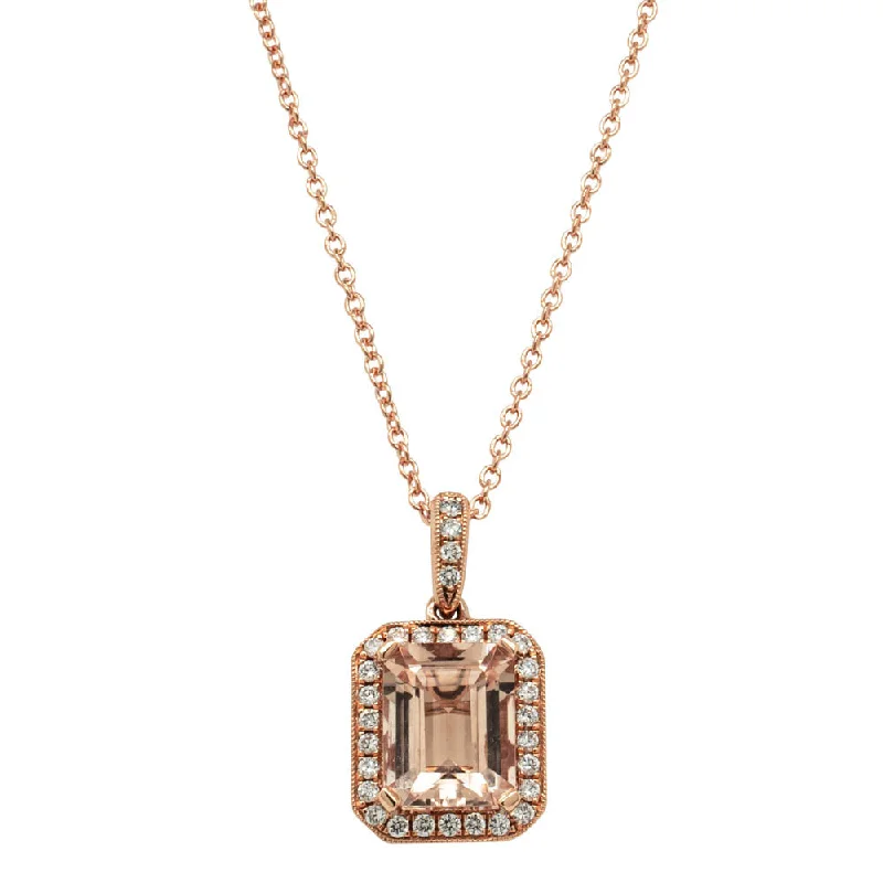 Huge Savings On Premium Jewelry Styles 18ct Rose Gold 2.05ct Morganite & Diamond Empire Pendant Huge Savings On Premium Jewelry Styles 18ct Rose Gold 2.05ct Morganite & Diamond Empire Pendant