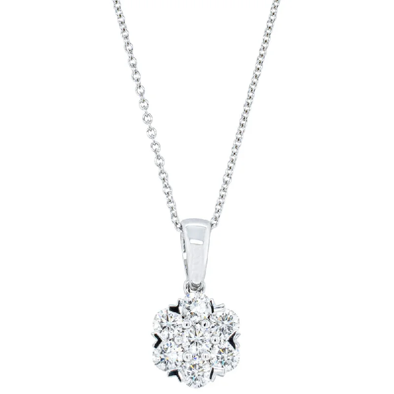 Shop Dazzling Jewelry With Special Promotional Discounts 18ct White Gold 1.20ct Diamond Lotus Pendant Shop Dazzling Jewelry With Special Promotional Discounts 18ct White Gold 1.20ct Diamond Lotus Pendant