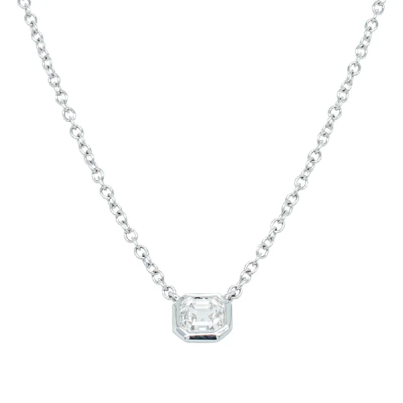 Beautiful Jewelry, Breathtaking Discounts – Hurry In 18ct White Gold .41ct Asscher Diamond Natalia Pendant Beautiful Jewelry, Breathtaking Discounts – Hurry In 18ct White Gold .41ct Asscher Diamond Natalia Pendant