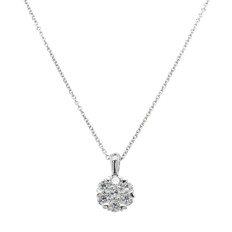 Shine Bright With Our Special Jewelry Promotions 18ct White Gold .73ct Diamond Lotus Pendant Shine Bright With Our Special Jewelry Promotions 18ct White Gold .73ct Diamond Lotus Pendant