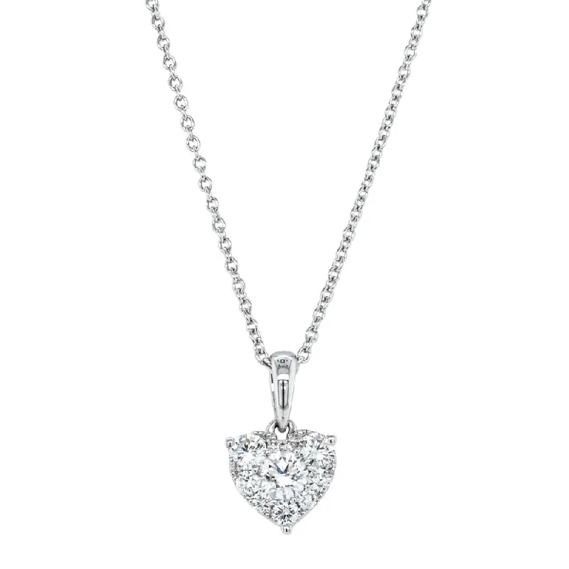 Jewelry Clearance – Final Chance To Save Big 18ct White Gold .62ct Diamond Heart Necklace Jewelry Clearance – Final Chance To Save Big 18ct White Gold .62ct Diamond Heart Necklace