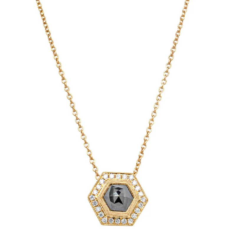 Best Jewelry Sale – Shop Exclusive Designs Now 18ct Yellow Gold 1.35ct Black Diamond Halo Pendant Best Jewelry Sale – Shop Exclusive Designs Now 18ct Yellow Gold 1.35ct Black Diamond Halo Pendant